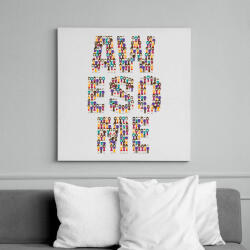 printfashion AWESOME - Vászonkép - Fehér (6621704)