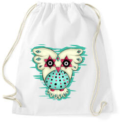 printfashion Bagoly - Sportzsák, Tornazsák - Fehér (386535)