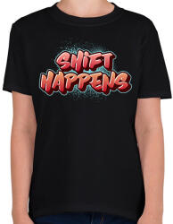 printfashion shift happens - Gyerek póló - Fekete (10965715)
