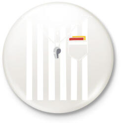 printfashion Bíró jelmez - Kitűző, hűtőmágnes - Fehér (12654822)