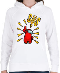 printfashion Among us - SUS - Női kapucnis pulóver - Fehér (4285632)