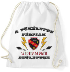 printfashion Tökéletes férfi szeptember - Sportzsák, Tornazsák - Fehér (2743988)