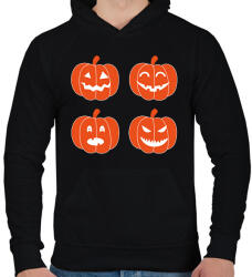 printfashion pumpkins-1777667 - Férfi kapucnis pulóver - Fekete (9533343)