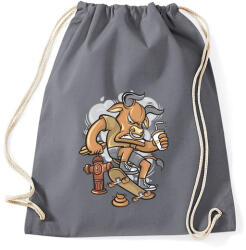 printfashion Deszkás bika - Sportzsák, Tornazsák - Grafitszürke (17937)