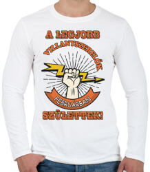 printfashion Villanyszerelő február - Férfi hosszú ujjú póló - Fehér (11406298)