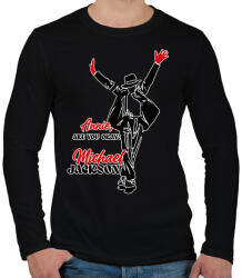 printfashion Michael Jackson - Annie - Férfi hosszú ujjú póló - Fekete (11012544)