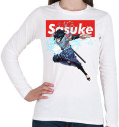 printfashion Sasuke Uchiha - Női hosszú ujjú póló - Fehér (5411903)