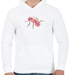 printfashion ant-hangya-polominta - Férfi kapucnis pulóver - Fehér (2252595)