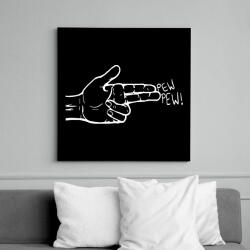 printfashion Kézfegyver - Vászonkép - Fekete (6647111)