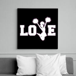printfashion Love Cheerleading - Vászonkép - Fekete (6652329)