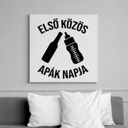 printfashion Első közös apák napja - Vászonkép - Fehér (6631943)