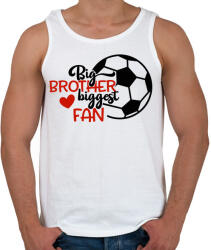 printfashion Big brother biggest fan - Férfi atléta - Fehér (4951318)