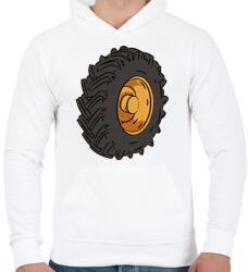 printfashion Traktor kerék - Férfi kapucnis pulóver - Fehér (12079947)