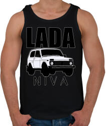 printfashion Lada niva - Férfi atléta - Fekete (5517694)