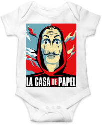 printfashion La Casa de papel - színes - Baba Body - Fehér (4680835)
