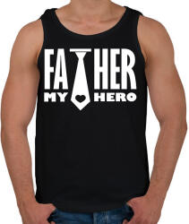 printfashion Father is my hero - Férfi atléta - Fekete (2588848)