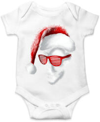 printfashion Mikulás koponya - Baba Body - Fehér (1327285)