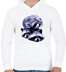 printfashion Mosómedvék - Férfi kapucnis pulóver - Fehér (13008375)