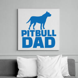 printfashion Pitbull apa - Vászonkép - Fehér (6625202)