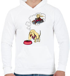 printfashion Kutya - Killer - Férfi kapucnis pulóver - Fehér (4214293)