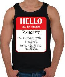 printfashion Hello az én nevem - Bögre - Férfi atléta - Fekete (7020725)