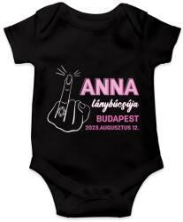 printfashion Egyedi név lánybúcsúja - fehér - Baba Body - Fekete (13522640)