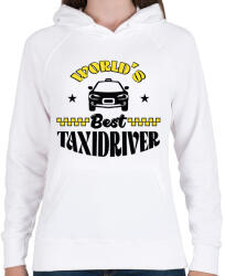 printfashion World's best taxidriver - Női kapucnis pulóver - Fehér (7553939)
