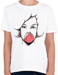 printfashion Rágós csaj - Gyerek póló - Fehér (6383903)