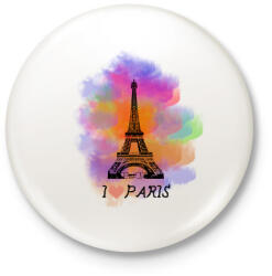 printfashion i love paris - Kitűző, hűtőmágnes - Fehér (3079657)