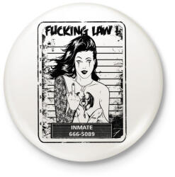 printfashion Rohadt törvény - Kitűző, hűtőmágnes - Fehér (3074448)