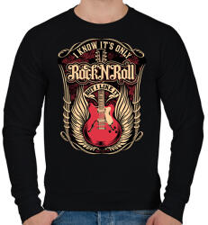 printfashion Gitár - Férfi pulóver - Fekete (13732851)