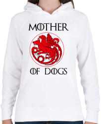 printfashion Mother of Dogs - Női kapucnis pulóver - Fehér (1504011)