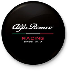printfashion Alfa Romeo racing since 1910 - fehér - Kitűző, hűtőmágnes - Fekete (5448274)