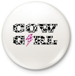 printfashion Cowgirl - Boci - Kitűző, hűtőmágnes - Fehér (7506075)