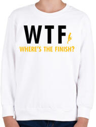 printfashion Where's the finish? - Gyerek pulóver - Fehér (7358342)