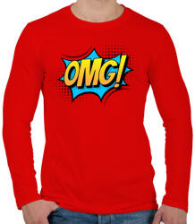 printfashion OMG! - Férfi hosszú ujjú póló - Piros (4210466)