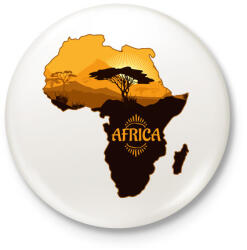 printfashion Afrika Térkép - Kitűző, hűtőmágnes - Fehér (3087931)