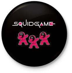 printfashion Squid game trio fehér - Kitűző, hűtőmágnes - Fekete (5727431)