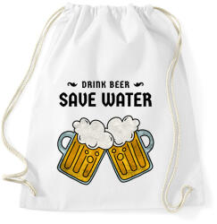 printfashion DRINKBEER - Sportzsák, Tornazsák - Fehér (10355577)