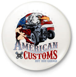 printfashion Amerikai szokás - Kitűző, hűtőmágnes - Fehér (3074316)