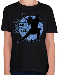 printfashion Salsa tánc - Gyerek póló - Fekete (7674324)