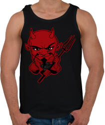 printfashion Ördög - Férfi atléta - Fekete (6601473)