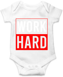 printfashion Work hard - Baba Body - Fehér (2027088)