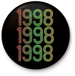 printfashion 1998 - Kitűző, hűtőmágnes - Fekete (4281072)