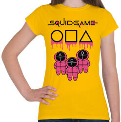 printfashion Squid Game pink-black - Női póló - Sárga (5677380)