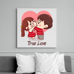 printfashion Igaz szerelem - Vászonkép - Fehér (6639873)