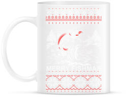 printfashion Horgász karácsony - Bögre - Fehér (790164)