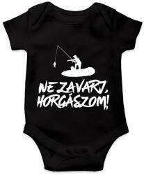 printfashion Ne zavarj horgászom - Baba Body - Fekete (4712185)