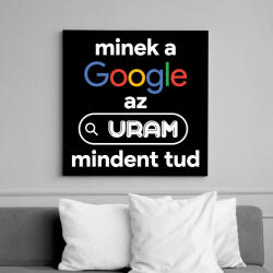 printfashion Minek a google az uram mindent tud - Vászonkép - Fekete (16393058)
