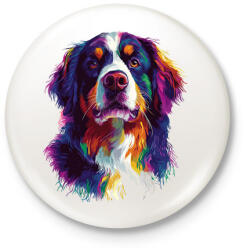 printfashion Berni Pásztorkutya - Kitűző, hűtőmágnes - Fehér (16702964)